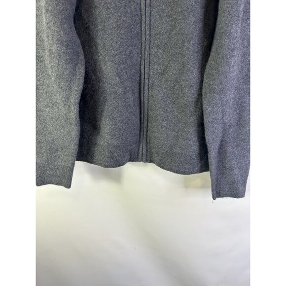 New Artefact Thatcher Boiled Wool Bomber Cardigan Sweater Coat Gray - Picture 3 of 8